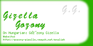 gizella gozony business card